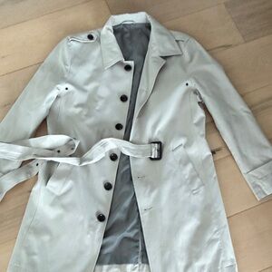 Men's Elegant Cream Trench Coat